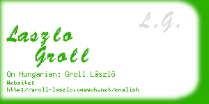 laszlo groll business card